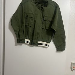 C & V beautiful new green jeans women’s jacket size s