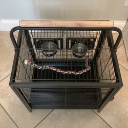 Bird Travel Carrier Cage for Parrots Conures Lovebird Cockatiel Parakeets Black. Brand New VIVOHOME 19 Inch Wrought Iron