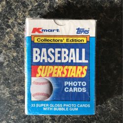 1990 Topps Baseball K-Mart Superstars Complete Factory Set! (33 Sealed Cards!) 