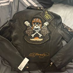 Ed Hardy Avirex Collab Small Leather Jacket ($300)obo