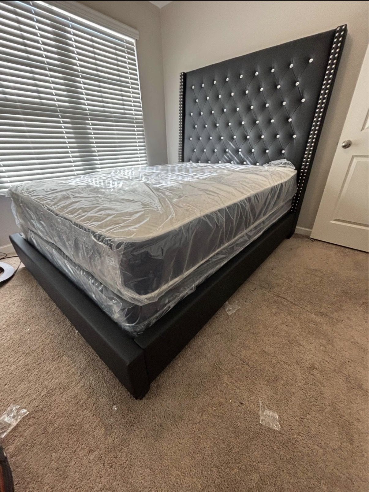 Brand New Tall Headboard King Or Queen Bed Frame