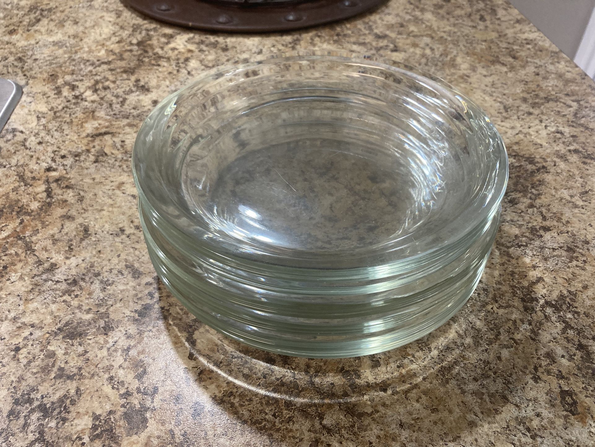 CLEARANCE !!BEAUTIFUL Heavy Weight-Beveled- Edged Crystal 8β Round Plates- Set Of 6!