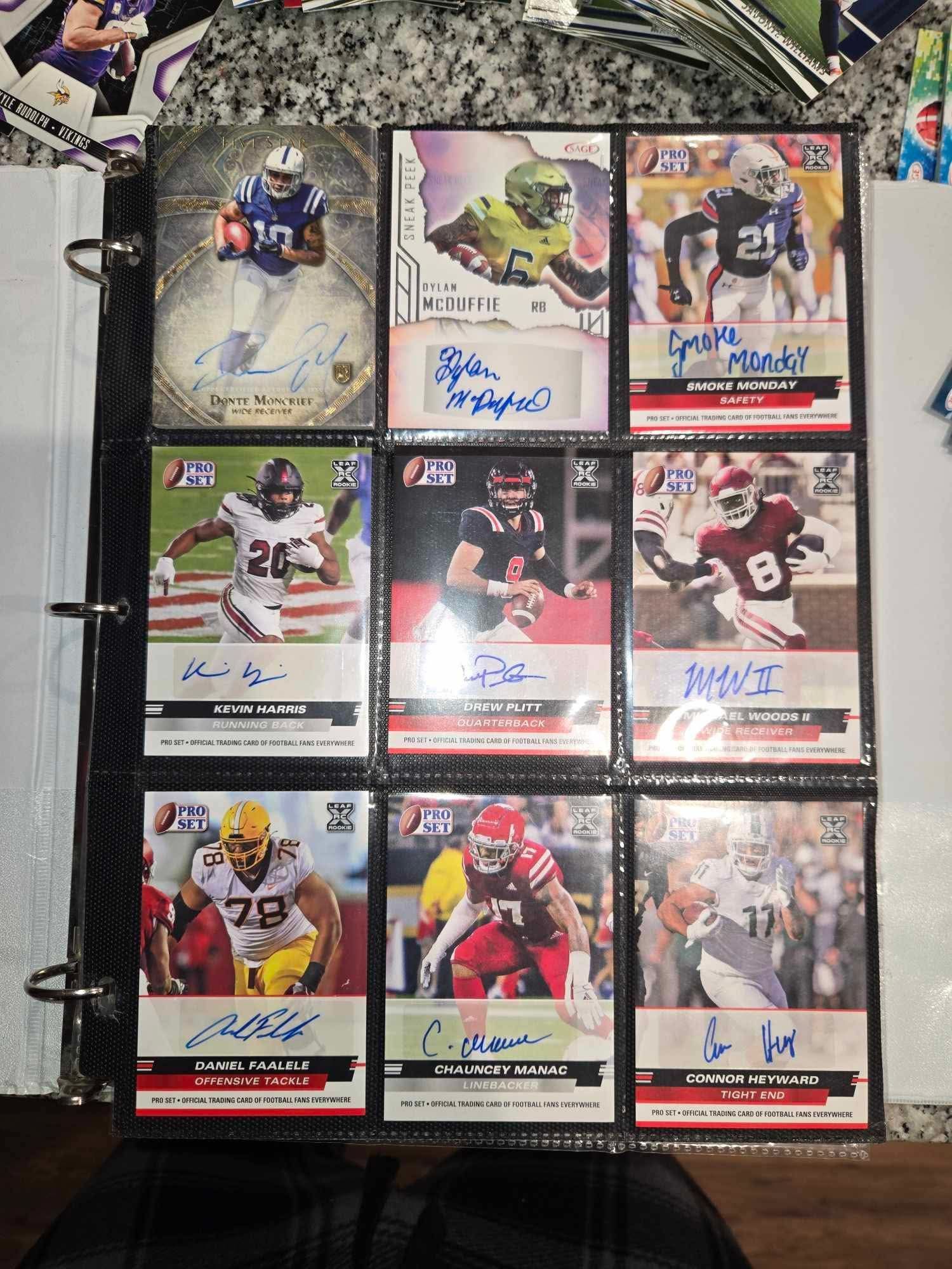 Whole Binder Of Football Cards