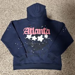 Navy Atlanta Sp5der Hoodie - SZ US L