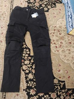 Black Moto Cargo Pants with Tags