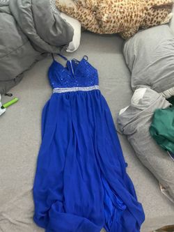 blue prom dress