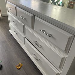White Dresser With Mirror