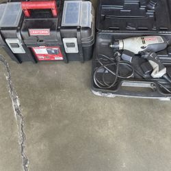 Tool box.  Drill 3/8