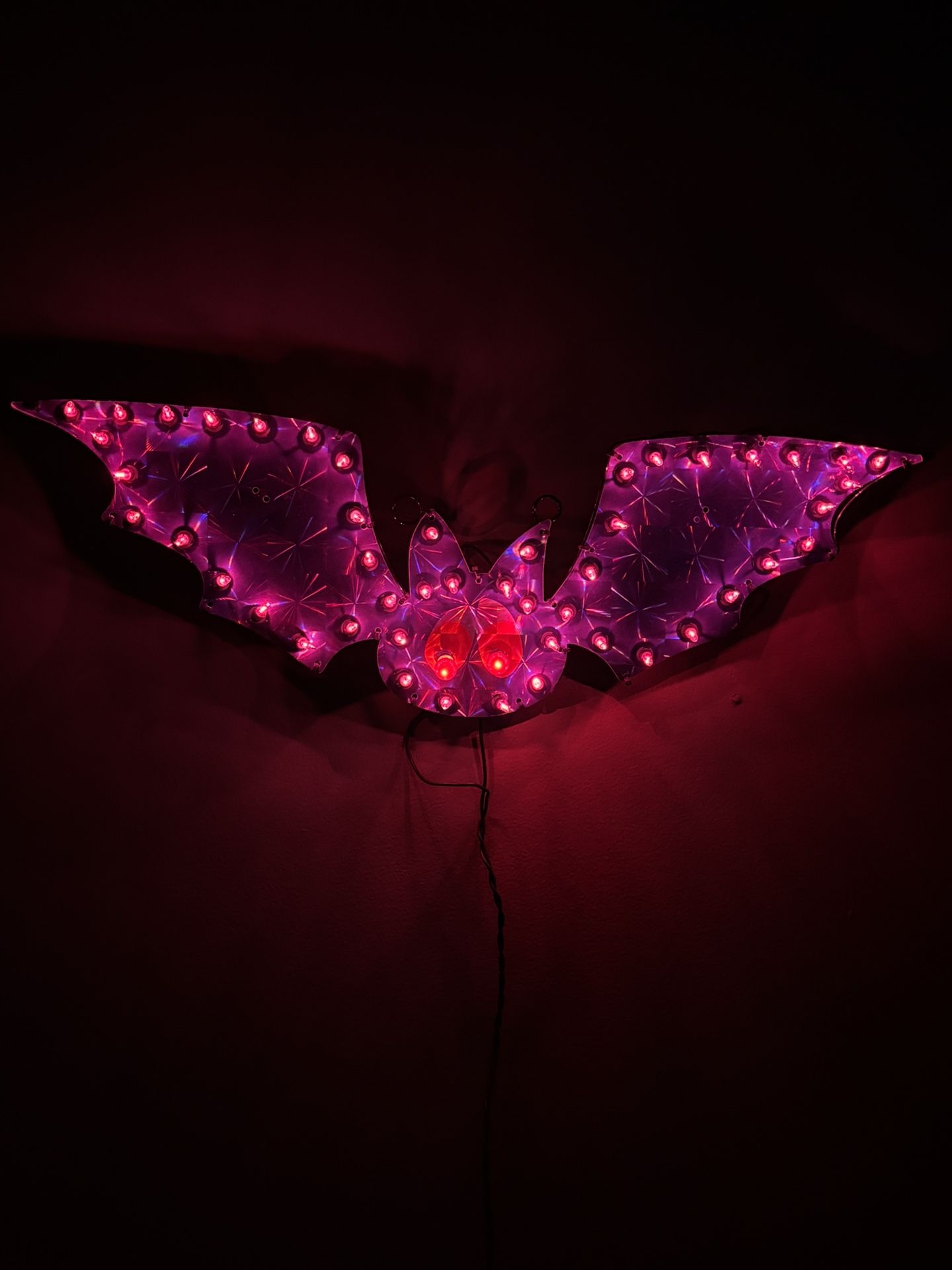 Noma Holographic Purple Bat Window Decoration-NOS (New Old Stock) W/Original Box💜See Full Details Below💜