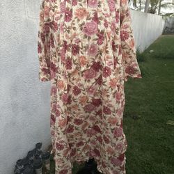 Vintage BetE Honolulu Multicolor Hawaiian Muumuu Floral Women's 6