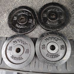 4x Matching 7.5lb Standard 1inch Weight Plates --