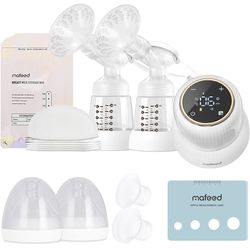 Breast Pump Electric, Wearable Breast Pump Baby Breastfeeding, Strong Suction 4 Mode & 9 Levels, Double|Portable Breast Pump Painless & Low Noise 18|2