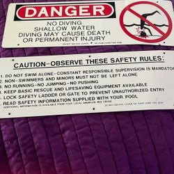 NEW POOL SIGNS