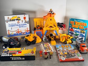 Kids Construction Toy & Book Bundle