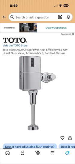 Toto Urinal Flush Valve