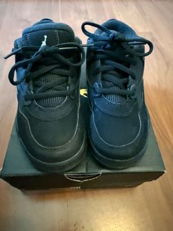 Jordan 4 RM Kids Sneakers Size 12C – Black – Great Condition