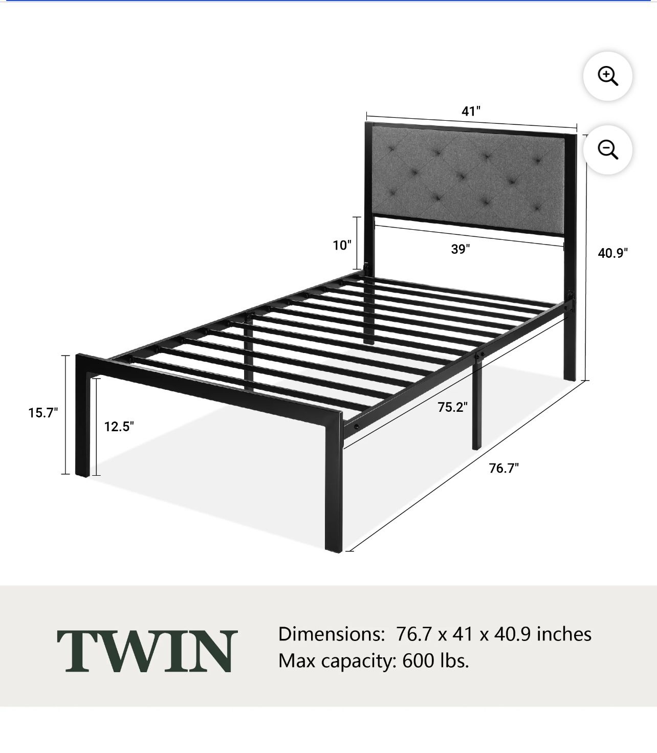 Twin Size Bed With Mattress
