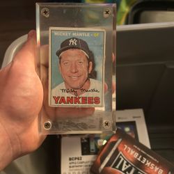 Vintage Autograph, Mickey Mantle Trading Card