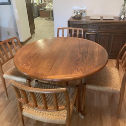 Copenhagen Wood Dining Table And Chairs