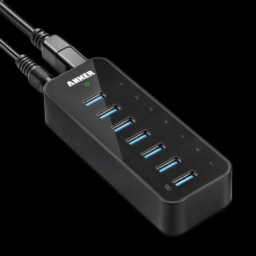 Anker 7-Port usb 3.0 Data Hub with Build-in Charger Port