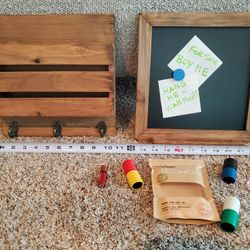 Rustic office storage/organizer bundle, mail slot/ magnetic chalkboard!