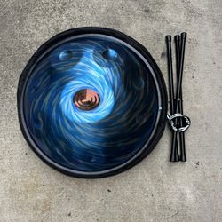 ASTEMAN Handpan in D Minor,432hz, 22 inches with 10 notes, comes with a backpack