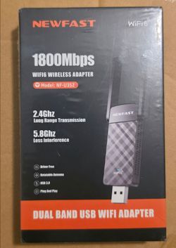 Newfast NF-U352 WiFi 6 USB Wireless Adapter ***NIB***MAKE OFFER***P/U ONLY