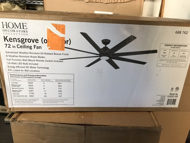 Home Decorators Collection Kensgrove 72 in. LED Indoor/Outdoor Oil-Rubbed Bronze Ceiling Fan