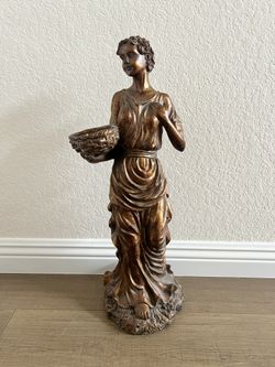 Vintage Gold Victorian Sculptural Woman 