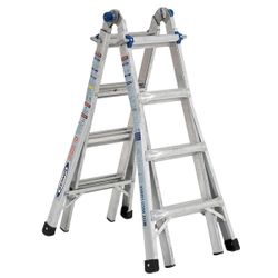 Werner 18ft Reach Height Multi-Position Ladder, 300lb load capacity 17ft