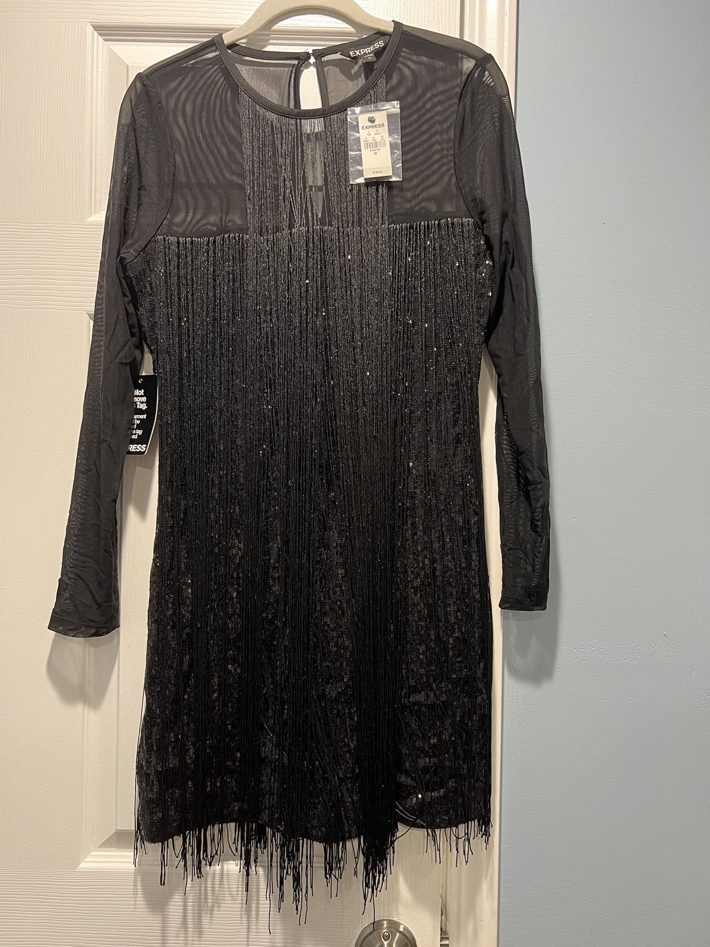 chinese dress ladies Midnight Express – (2 Piece Set) Beaded Crystal Black Gown with Matching Shawl Long Sleeve 2 main image 1