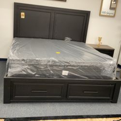 Black Solid Wood With Storage And Dovetail Construction $1499.99