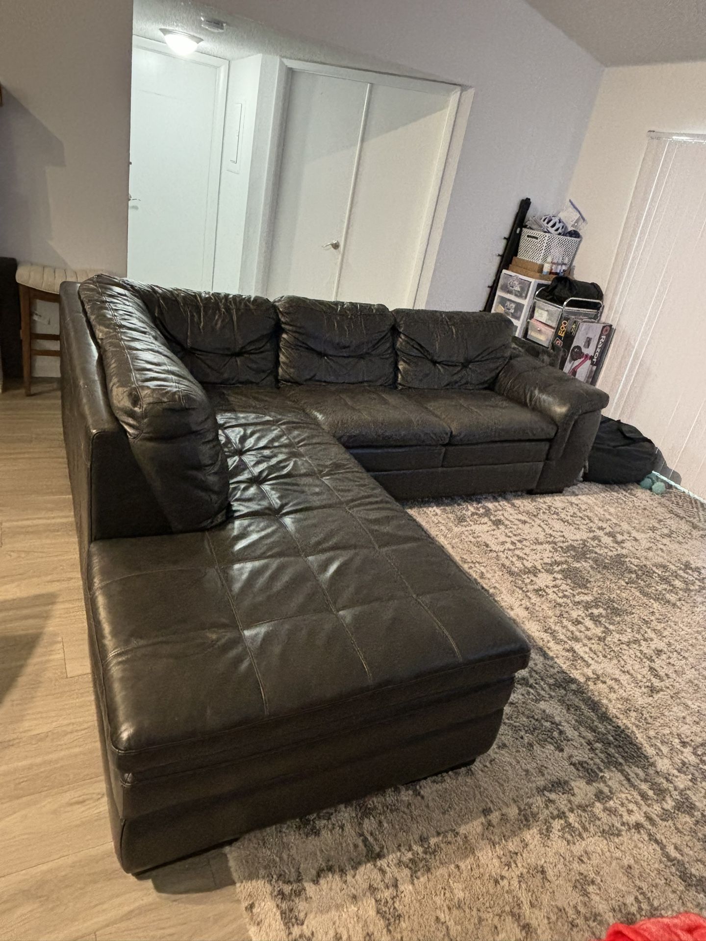 Leather L Shape Couch