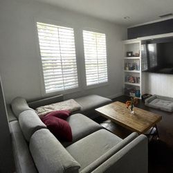 Crate Barrel Sectional Sofa Couch