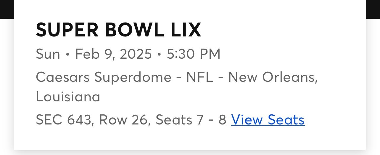 Super Bowl Tickets