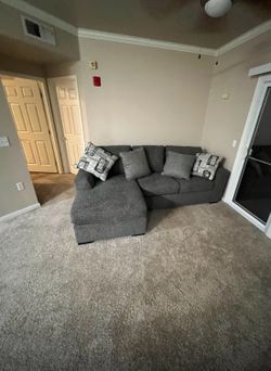 Gray Fabric Sectional Sofa with Chaise - Same day delivery 🚚