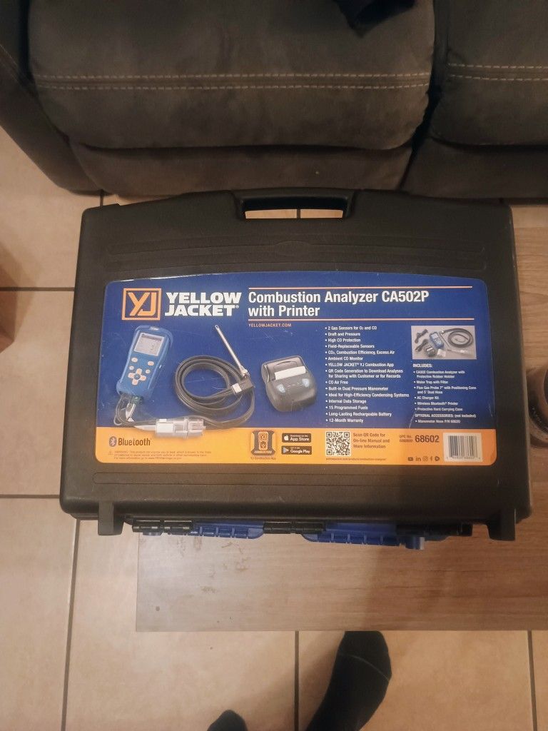Yellow Jacket Combustion Analyzer Ca502p  With Printer