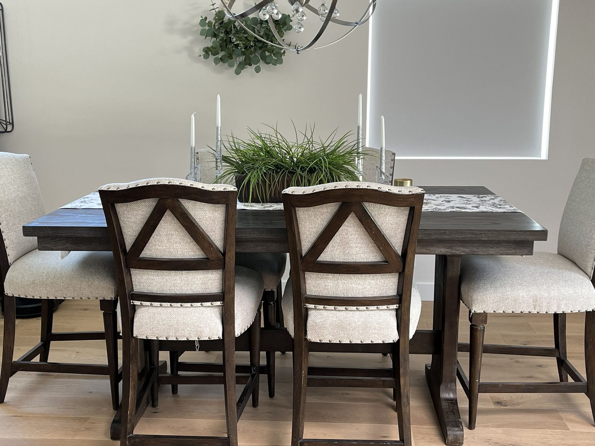 Counter Height Dining Table And 6 Chairs