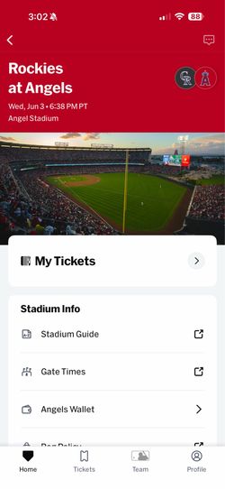 Angel vs Rockies baseball tickets