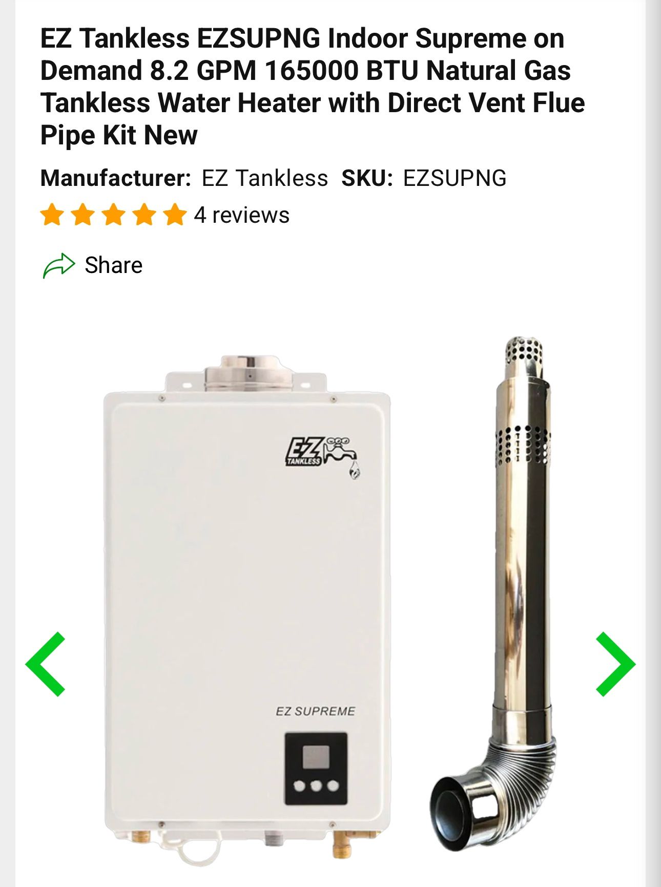 Tankless Water Heater (Gas)