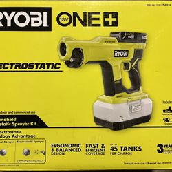 Ryobi One+ Electrostatic Sprayer With 18v Battery And Charger