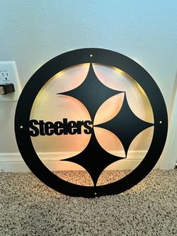 Steelers Light Up Metal Sign