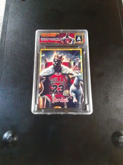 Michael Jordan 2024 Slab Gold Cracked Ice REFRACTOR Original Art Novelty Card 