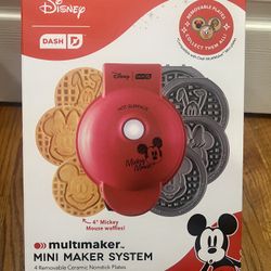 Brand New Dash Disney Waffle Maker