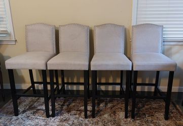 Set of 4 Upholstered Bar chairs (29" Seat Height)