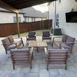 Wooden Patio Furniture Set