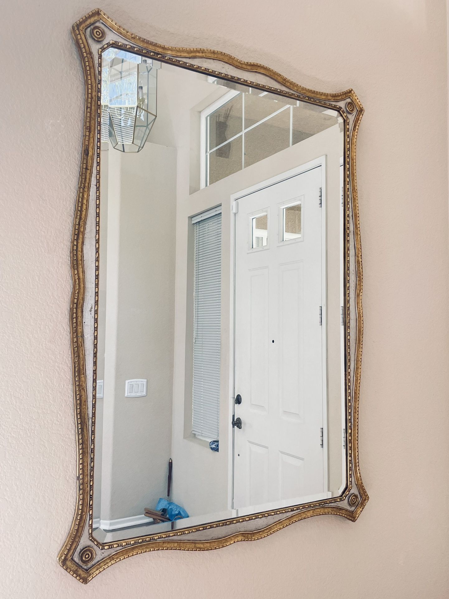 Vintage Italian Golden Mirror ,5ft High. large Size