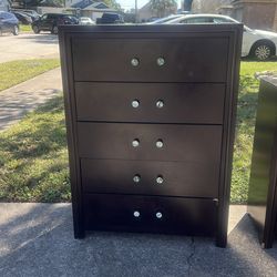 Brown hardwood dressers