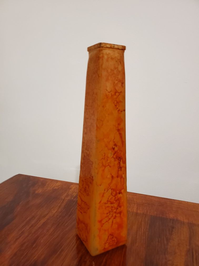 Decorative Orange Glass Vase