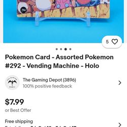 Pokemon Card - Assorted Pokemon #292 - Vending Machine - Holo